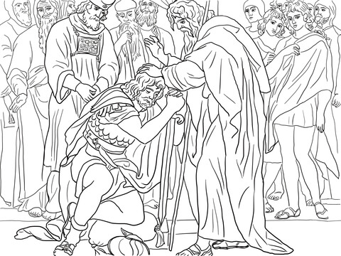 Joshua is Named the Successor of Moses coloring page | Free Printable Coloring Pages