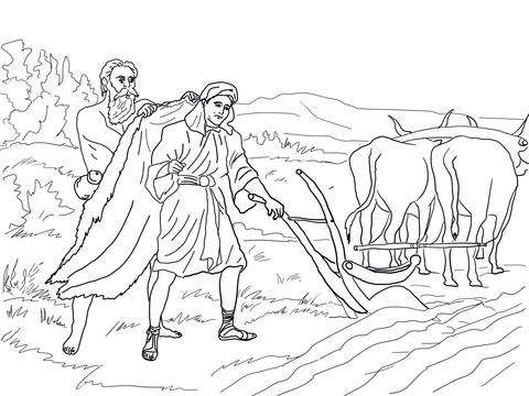 Elijah Chooses Elisha coloring page | Free Printable Coloring Pages