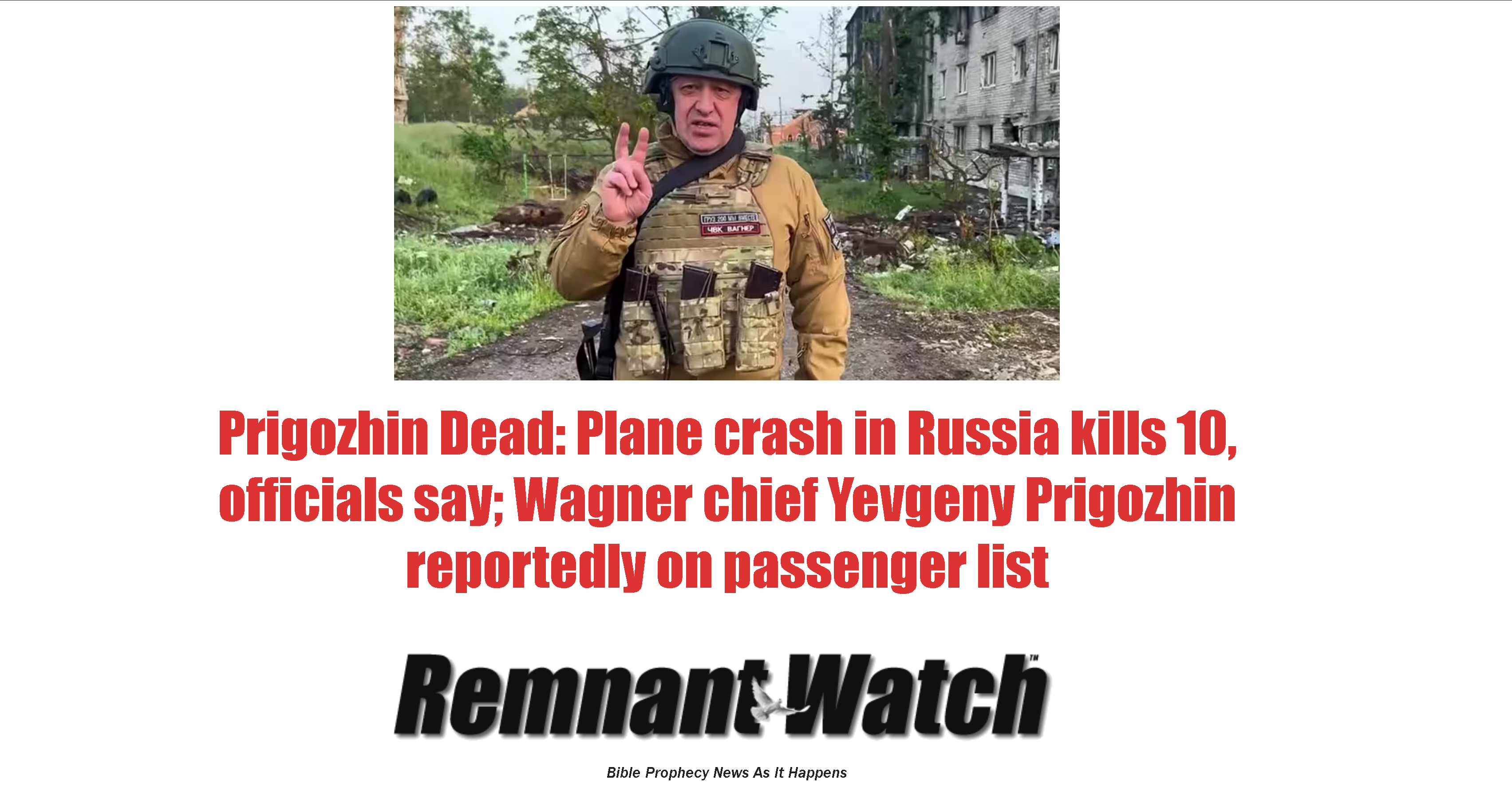 Remnant Watch! - Bible Prophecy News As It Happens